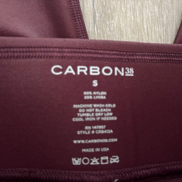 Carbon38 High Rise 7/8 Legging Liquid Metallic Shimmer Takara Shine Wine Small - Picture 8 of 8